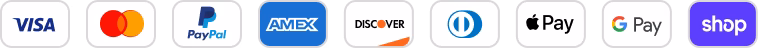 Accepted payments: Visa, Mastercard, American Express, Apple Pay, Google Pay, Shop Pay, PayPal